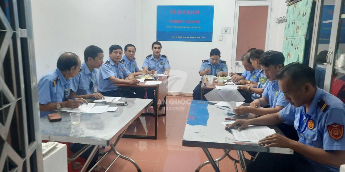 Lễ sát hạch cấp chứng chỉ nghiệp vụ bảo vệ Công ty An Quốc – Văn phòng miền Nam